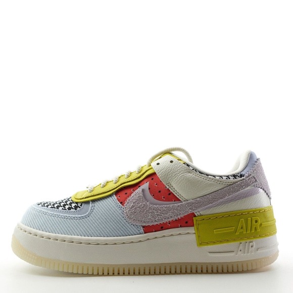 Nike Air Force 1 Shadow Patchwork Sail Hydrogen Blue DM8076-100 Womens Size 10 - Picture 4 of 11